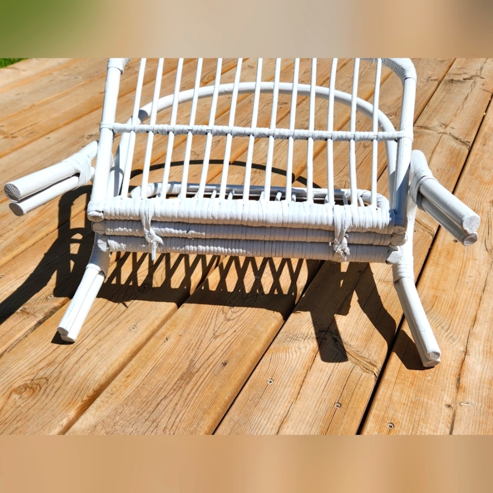 Boho Vintage Wicker Magazine Rack - Picture 5 of 13